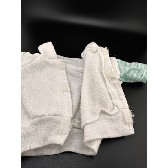 Vtg Cabbage Patch Kids Green Teal White Stripe 1983 Track Suit Coleco Shirt Top - Picture 6 of 9